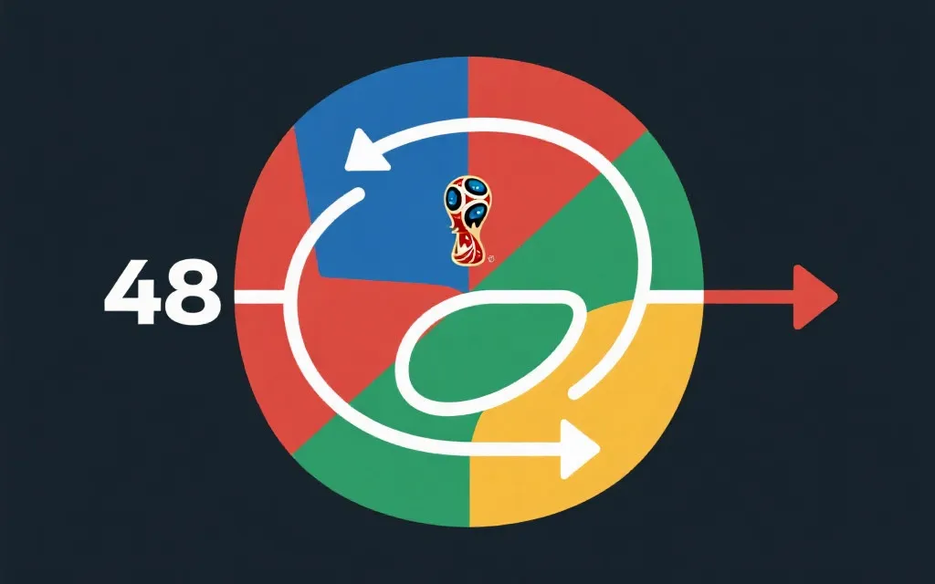 48队世界杯出线路径的信息图风格占位图